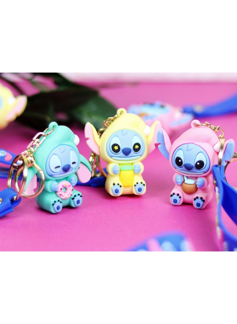 Disney Pink Stitch Rubber Keychain Shape 3 - Image 3